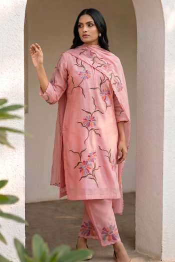 Am By Anita Mittal Meher Thread Embroidered Kurta Set 
