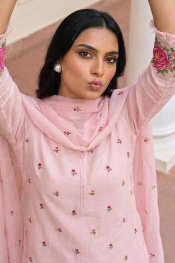Am By Anita Mittal Zia Cross-Stitch Embroidered Kurta Set 