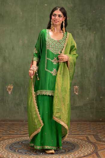 Am By Anita Mittal Mahiya Raw Silk Kurta Set 