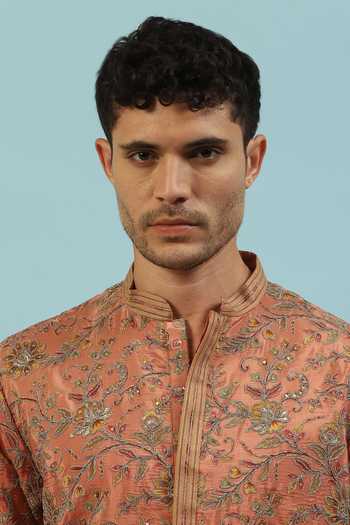 Dev Ki Raha_Multi Color Chamak Embroidered Kurta Set _at_Aza_Fashions