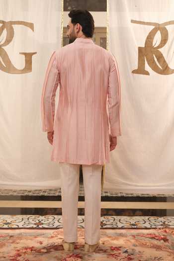 Runit Gupta Stripe Embroidered Kurta Set