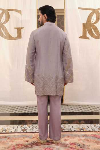 Runit Gupta Chevron Gota Work Kurta Set