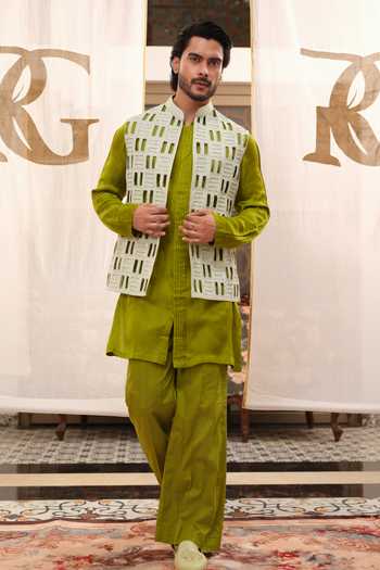 Runit Gupta Tiles Cutwork Bundi Set