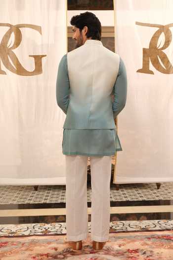 Runit Gupta Ombre Gota Work Bundi Set