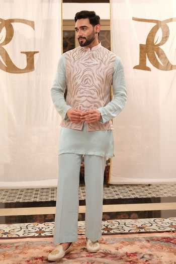Runit Gupta Zebra Pink Bundi Set