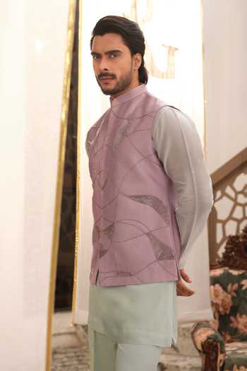 Runit Gupta Lavender Abstract Bundi
