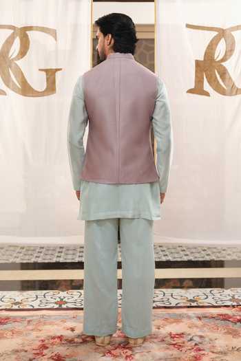 Runit Gupta Lavender Abstract Bundi Set