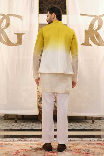 Runit Gupta Checks Contour Ombre Bundi