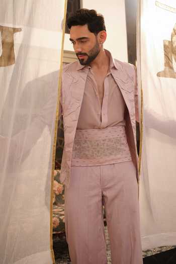 Buy Runit Gupta Purple Modal, Satin, Georgette Carnival Crushed Jodhpuri Set Buy_Runit Gupta_Purple Modal, Satin, Georgette Carnival Crushed Jodhpuri Set