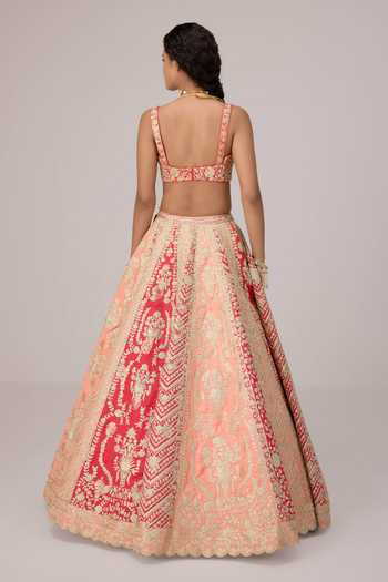 Shyam Narayan Prasad Dori & Zari Embroidered Lehenga Set
