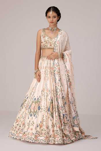 Shyam Narayan Prasad Printed & Embroidered Lehenga Set