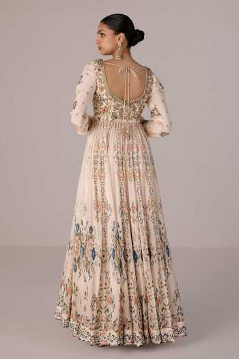 Shyam Narayan Prasad Printed & Embroidered Anarkali Set
