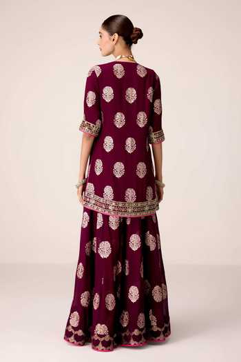 Shyam Narayan Prasad Zardozi Embroidered Kurta Sharara Set