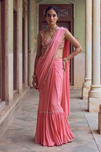 Tamanna Punjabi Kapoor Dua Pre-Draped Saree With Blouse