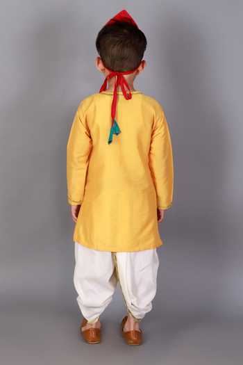 The Little Tales Pichwai Embroidered Angarkha Kurta Set 