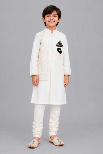 The Little Tales Embroidered Sherwani With Churidar