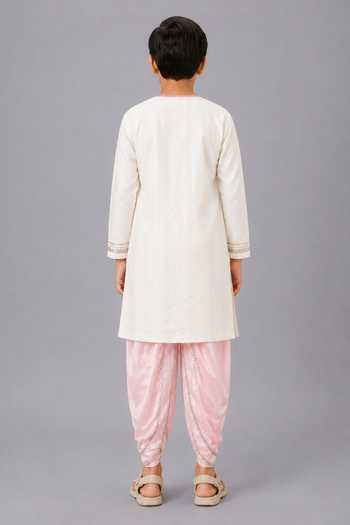 The Little Tales Cow Print Kurta & Dhoti Pant Set 