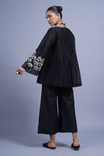 Taika By Poonam Bhagat Fan Embroidered Top