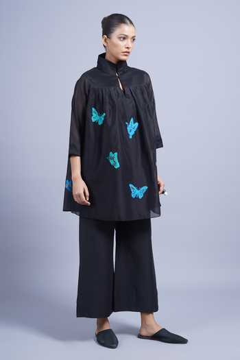 Taika By Poonam Bhagat Butterflies Embroidered Top