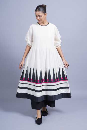 Taika By Poonam Bhagat Pyramid Embroidered Anarkali & Pant Set
