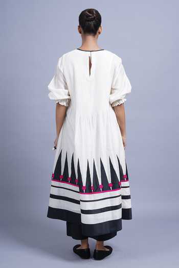 Taika By Poonam Bhagat Pyramid Embroidered Anarkali & Pant Set