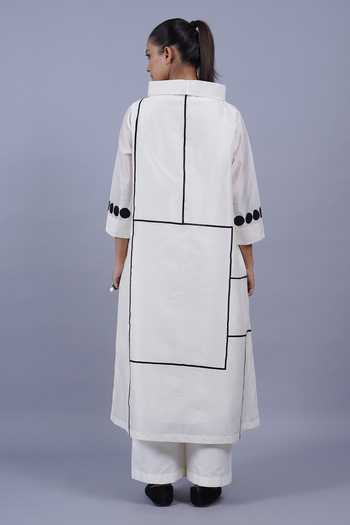 Taika By Poonam Bhagat Tulips Embroidered Kurta & Pant Set