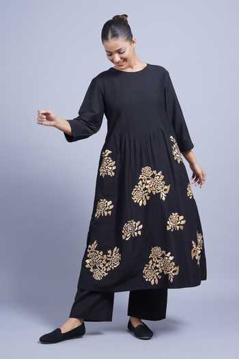 Taika By Poonam Bhagat Blossom Embroidered Kurta & Pant Set