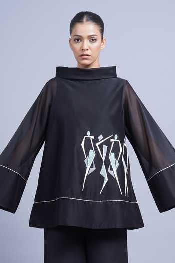 Taika By Poonam Bhagat Africa Embroidered Top