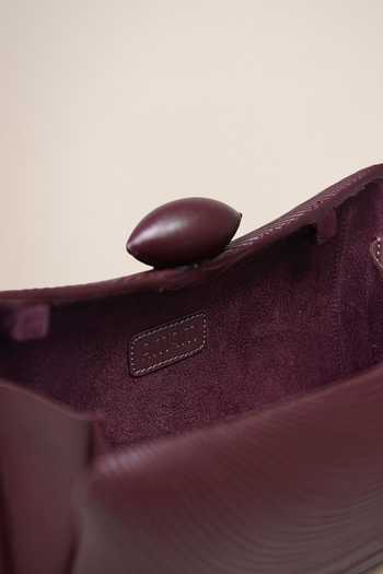 Ampm_Burgundy Reis Textured Bag _Online_at_Aza_Fashions