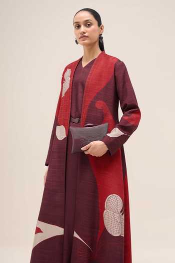 Shop_Ampm_Burgundy Reis Textured Bag _Online_at_Aza_Fashions