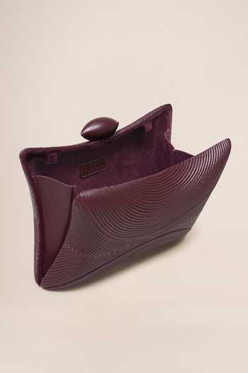 Shop_Ampm_Burgundy Reis Textured Bag 