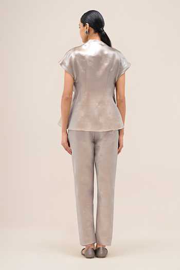 Ampm Sahar Metallic Top & Pant Set
