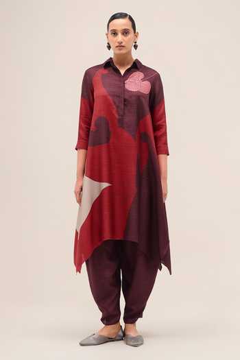 Ampm Zoha Printed Tunic & Dhoti Pant Set