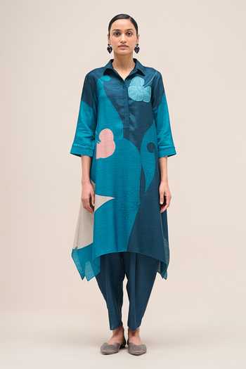 Ampm Zoha Printed Tunic & Dhoti Pant Set