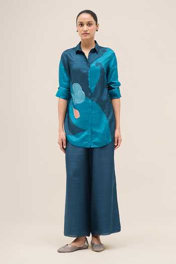 Ampm Arwa Printed Shirt & Palazzo Set