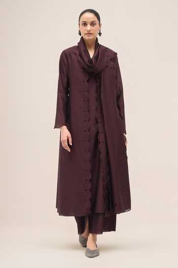 Ampm Asrah Chanderi Jacket Palazzo Set