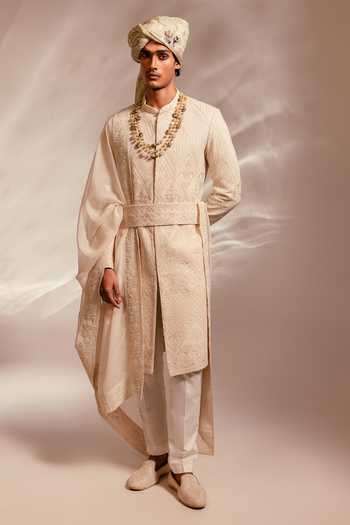 Paarsh The Silent Ivory Embellished Sherwani Set 