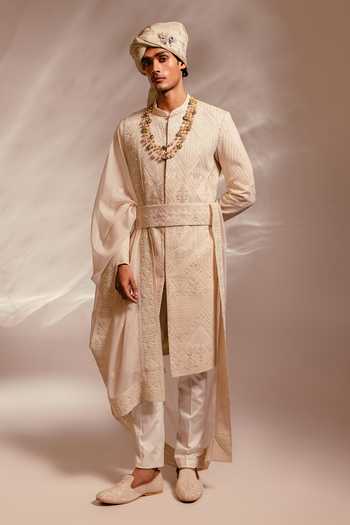 Paarsh The Silent Ivory Embellished Sherwani Set 