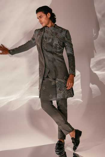 Paarsh Kai Embroidered Achkan Set 