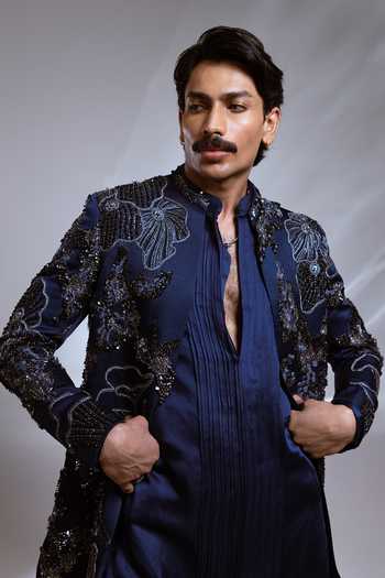 Paarsh Zale Me Zardozi Embellished Achkan Set 