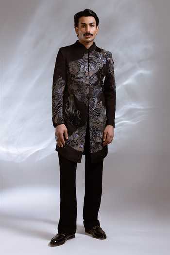 Paarsh Elmer Achkan & Pant Set 