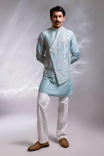 Paarsh Ezra Embroidered Nehru Jacket Set 