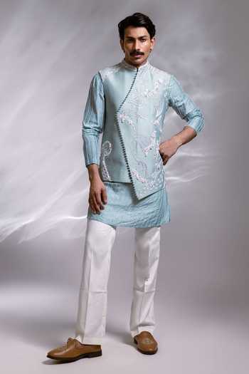 Paarsh Ezra Embroidered Nehru Jacket Set 