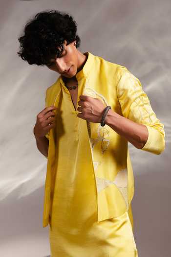 Paarsh Tiya Embroidered Nehru Jacket Set 