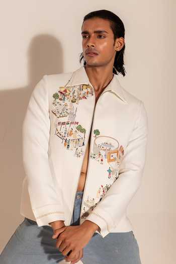 Buy_Paarsh_White Farmstead Luxe Embroidered Jacket _Online_at_Aza_Fashions