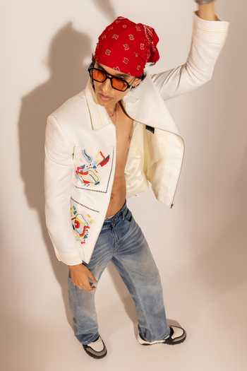 Paarsh Off White Artisan Mosaic Jacket Online at Aza Fashions Paarsh_Off White Artisan Mosaic Jacket _Online_at_Aza_Fashions