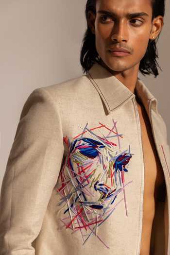 Shop_Paarsh_Beige Persona Embroidered Jacket _Online_at_Aza_Fashions