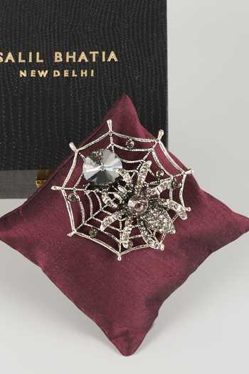 Salil Bhatia Spider Jewel Embellished Brooch 