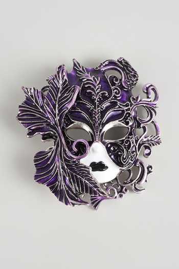 Salil Bhatia Purple Masquerade Embellished Brooch 
