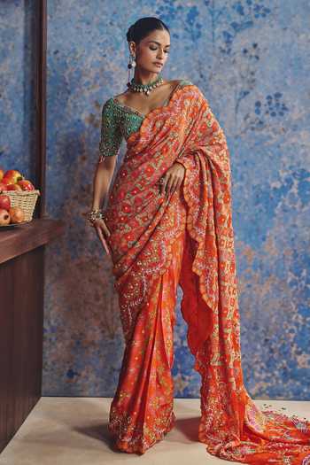 Show Shaa Riwayat Printed Pre-Pleated Saree Set 